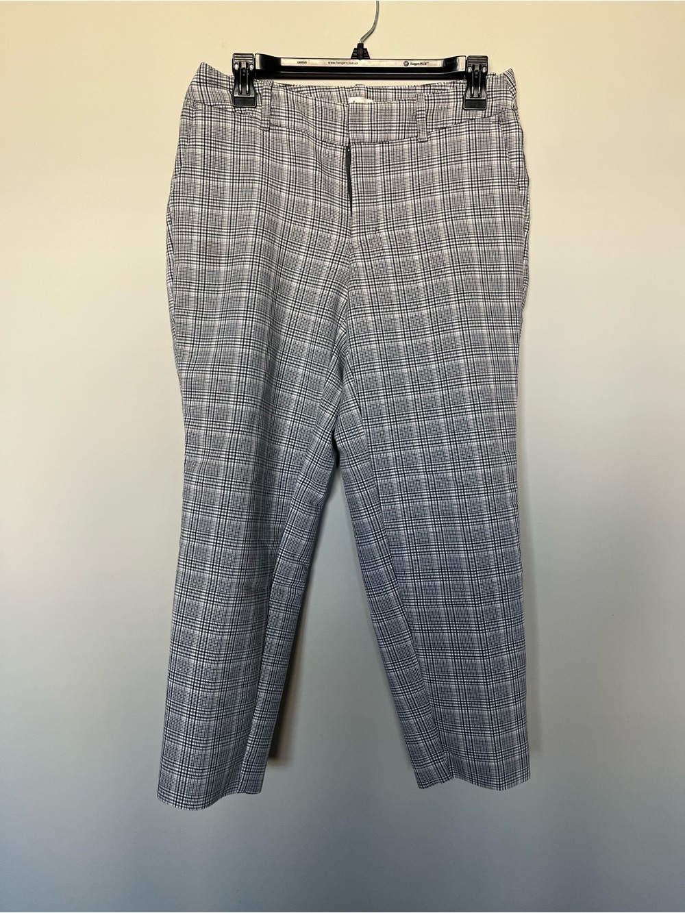 a new day Gray Plaid Ankle Straight Leg Dress Pants